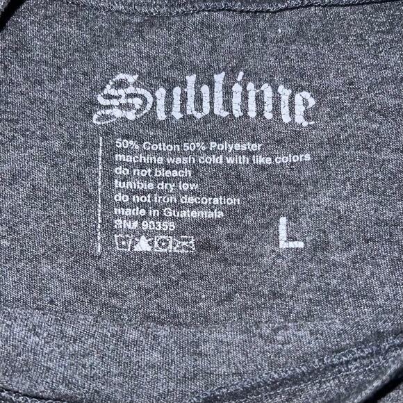 Sublime Long Beach CA Women’s Gray Short Sleeve Graphic T-Shirt LG - Picture 5 of 7